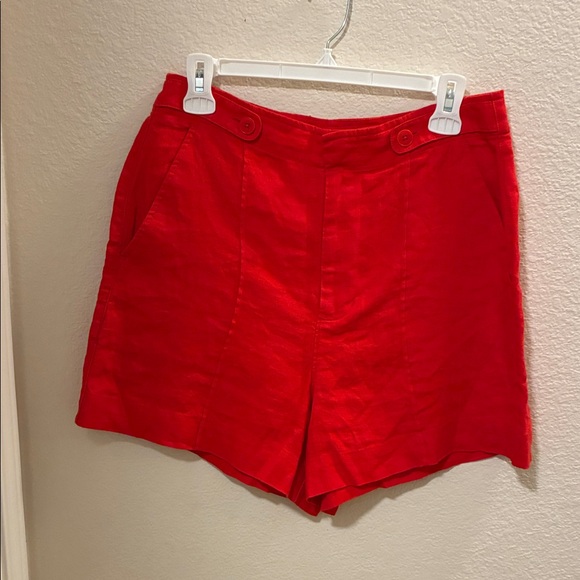 Madewell High Waist Red Women's Shorts NEW NWT - Picture 3 of 6